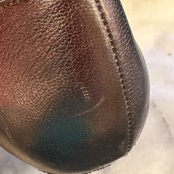 Guess Heels Metallic Champagne Color & Black Animal Print On Heel & Buck… - Picture 13 of 14